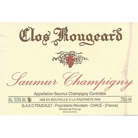 Clos Rougeard 2009 - Le clos