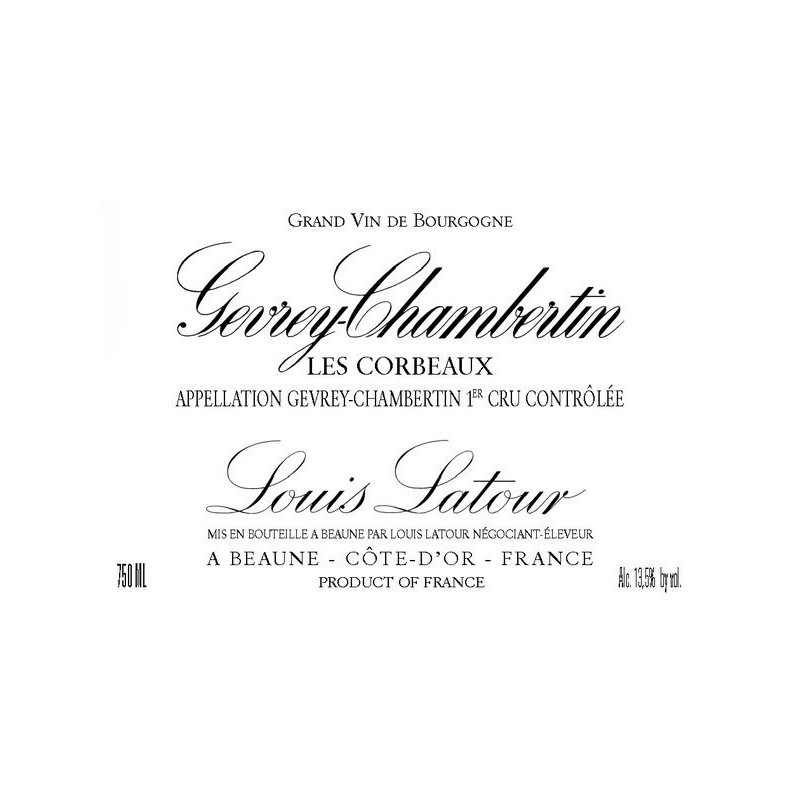 Gevrey Chambertin 1er cru 2003 - Les Corbeaux - Louis Latour Gevrey Chambertin 1er cru 2003 - Les Corbeaux - Louis Latour