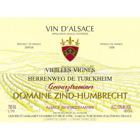 Gewurztraminer Herrenweg de Turckheim Vieilles Vignes 2010 - Zind-Humbrecht