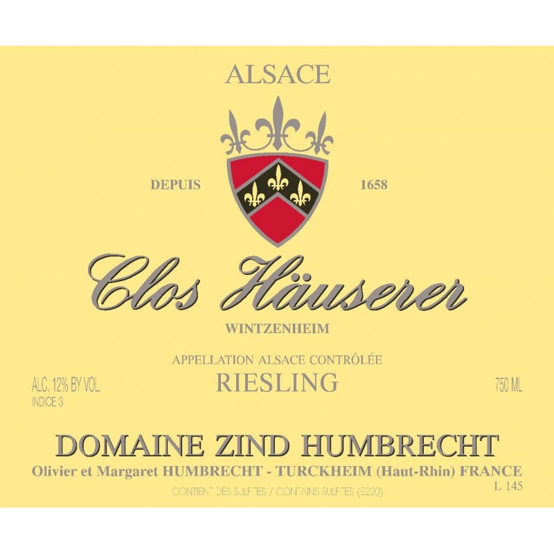 Riesling - Clos Hauserer 2014 - Zind-Humbrecht Riesling - Clos Hauserer 2014 - Zind-Humbrecht