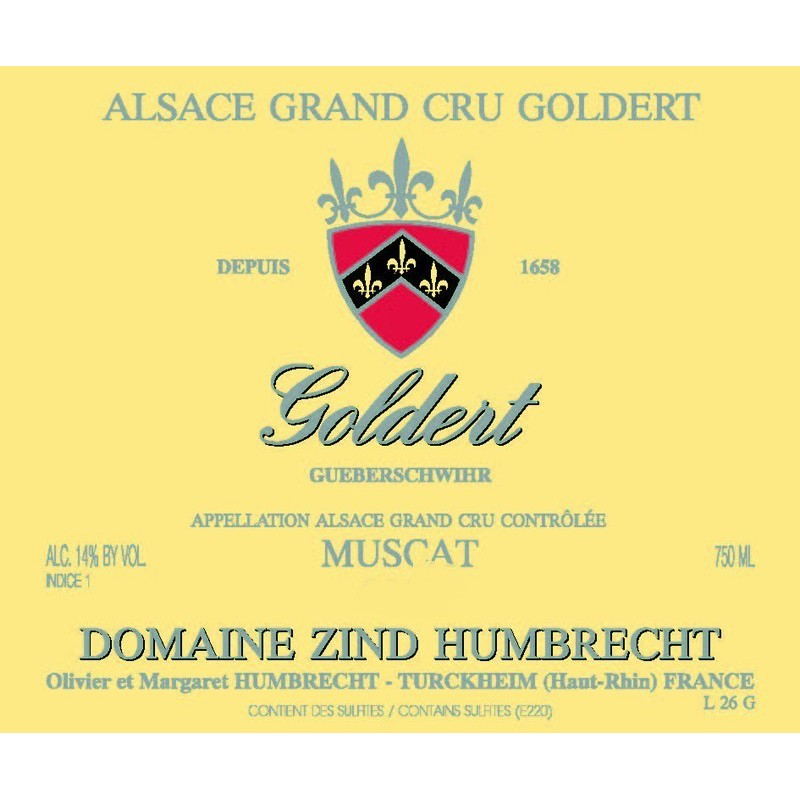Muscat Goldert Grand Cru 2012 - Zind-Humbrecht Muscat Goldert Grand Cru 2012 - Zind-Humbrecht