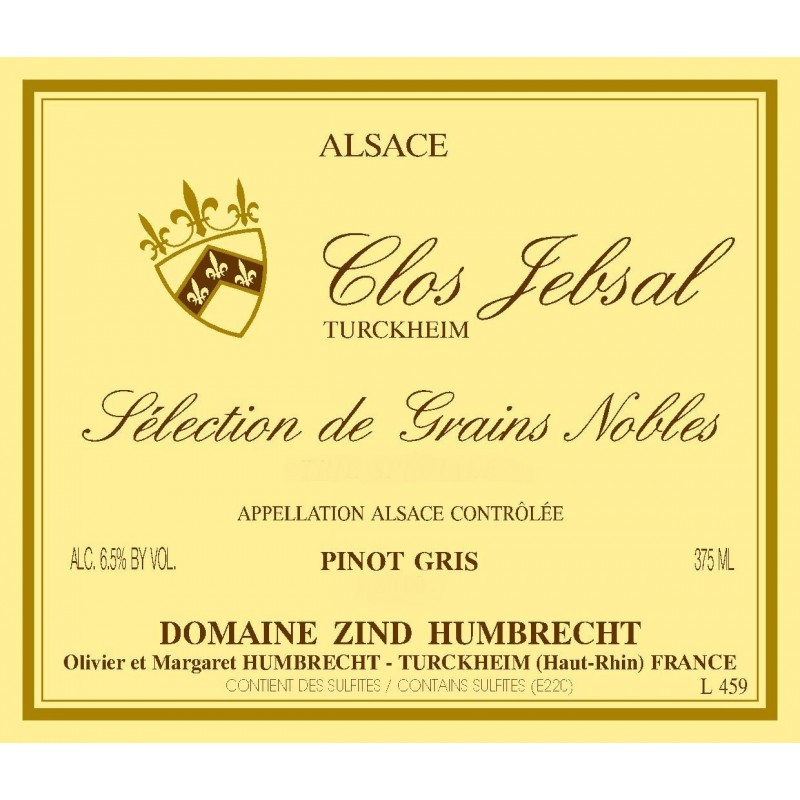 Pinot Gris Clos Jebsal - Selection de grains nobles 2011 (demi-bouteille) Pinot Gris Clos Jebsal - Selection de grains nobles 2011 (demi-bouteille)