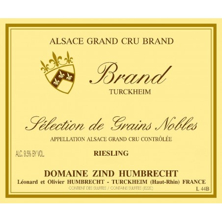 Riesling Brand GC - Sélection de Grains Nobles 2008 (demi-bouteille)