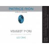 Vougeot 1er Cru " Les Cras " 2012 - Patrice Rion Vougeot 1er Cru " Les Cras " 2012 - Patrice Rion