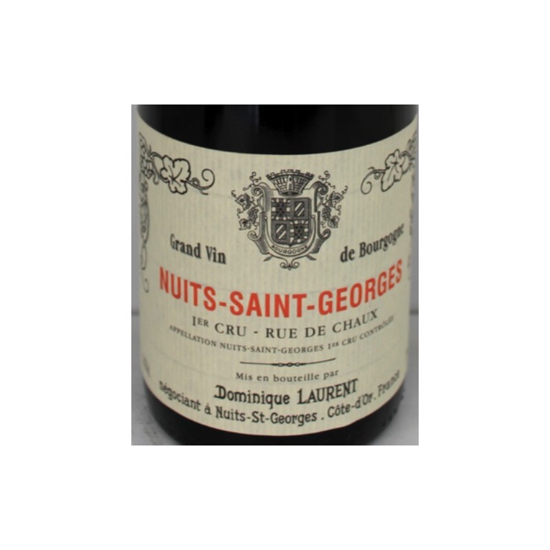Nuits st Georges 1er cru Vieilles Vignes 2013 - Les rues de Chaux - Dominique Laurent Nuits st Georges 1er cru Vieilles Vignes 2013 - Les rues de Chaux - Dominique Laurent