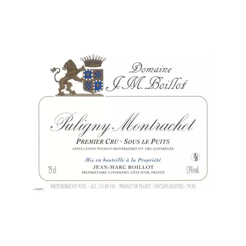 Puligny-Montrachet 1er cru 2014 - Sous le Puits - JM Boillot Puligny-Montrachet 1er cru 2014 - Sous le Puits - JM Boillot