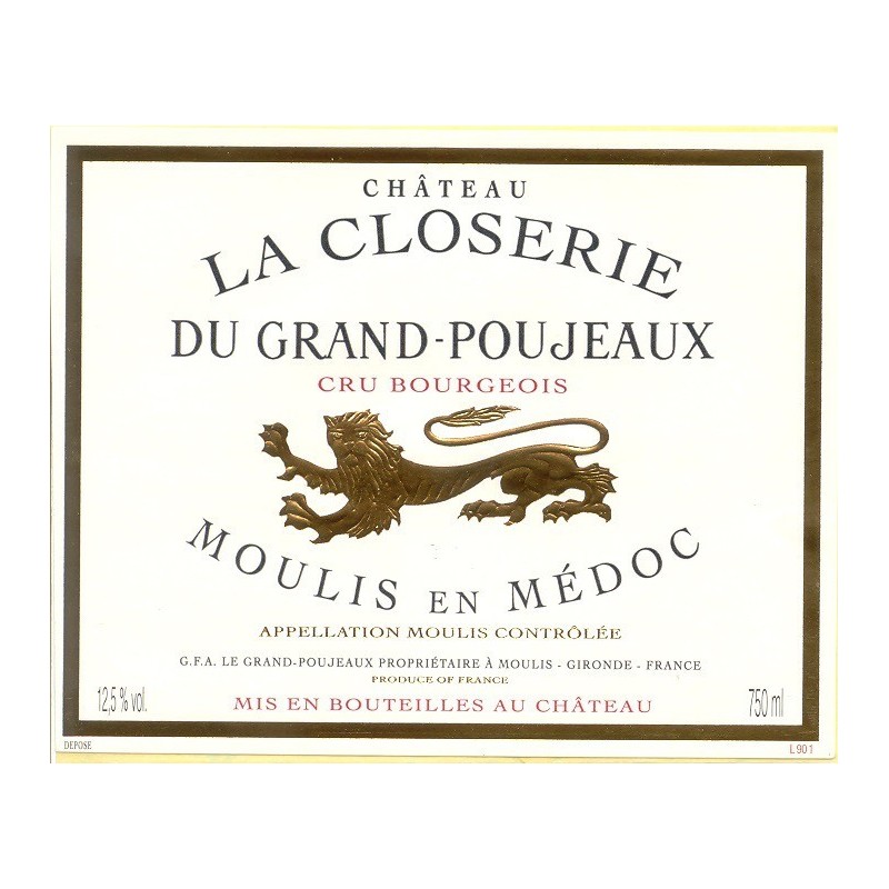 La Closerie du grand Poujeaux 1975 La Closerie du grand Poujeaux 1975