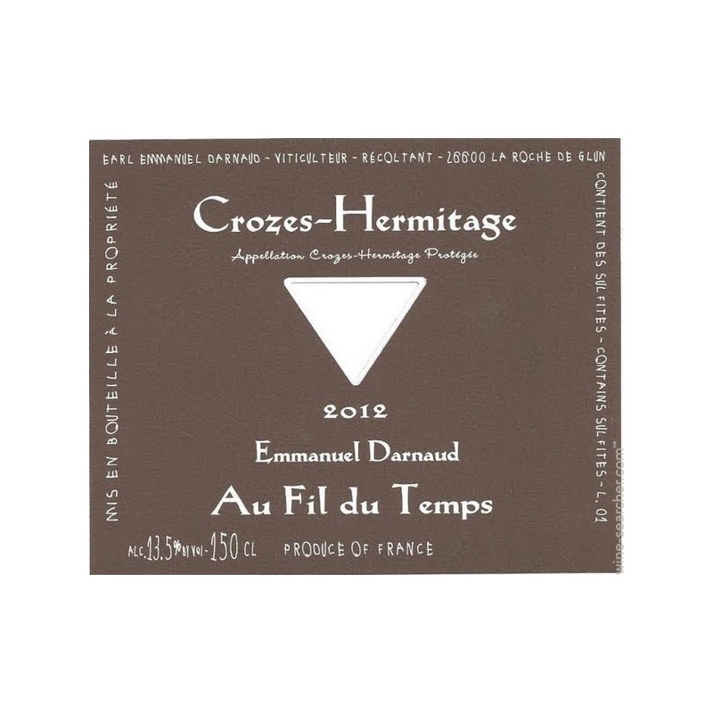 Crozes-Hermitage 2012 en Magnum - Au Fil du Temps - Emmanuel Darnaud Crozes-Hermitage 2012 en Magnum - Au Fil du Temps - Emmanuel Darnaud