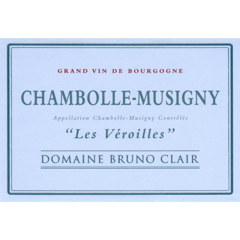 Chambolle Musigny 2014 - Les Véroilles - Bruno Clair Chambolle Musigny 2014 - Les Véroilles - Bruno Clair