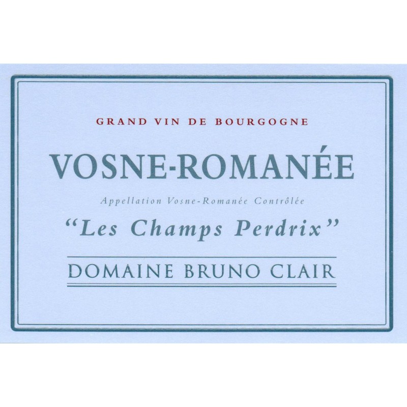 Vosne-Romanée 2014 Les Champs de Perdrix - Bruno Clair Vosne-Romanée 2014 Les Champs de Perdrix - Bruno Clair