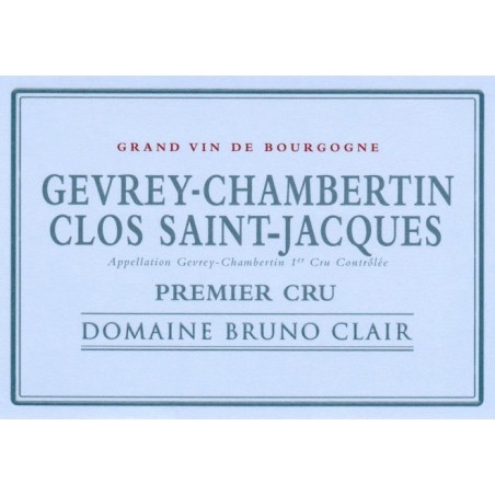 Gevrey Chambertin 1er Cru 2014 Clos St Jacques - Bruno Clair