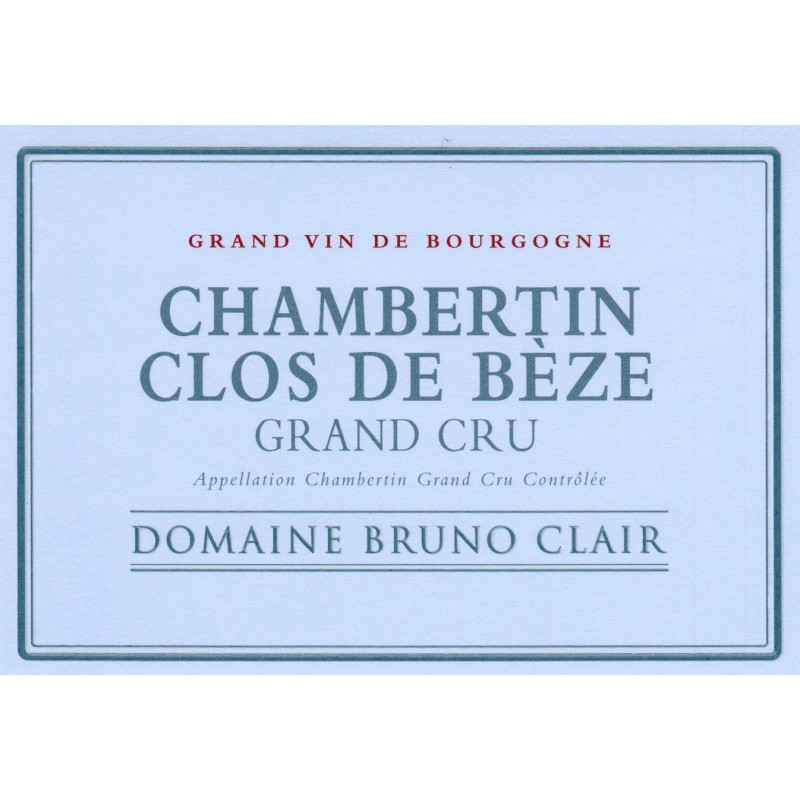 Chambertin Grand Cru 2014 Clos de Bèze - Bruno Clair Chambertin Grand Cru 2014 Clos de Bèze - Bruno Clair