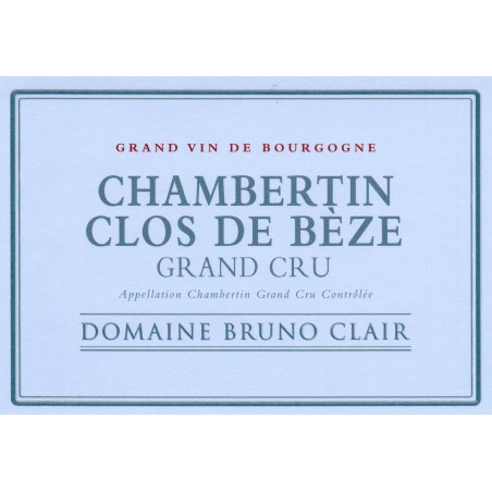 Chambertin Grand Cru 2014 Clos de Bèze - Bruno Clair Chambertin Grand Cru 2014 Clos de Bèze - Bruno Clair