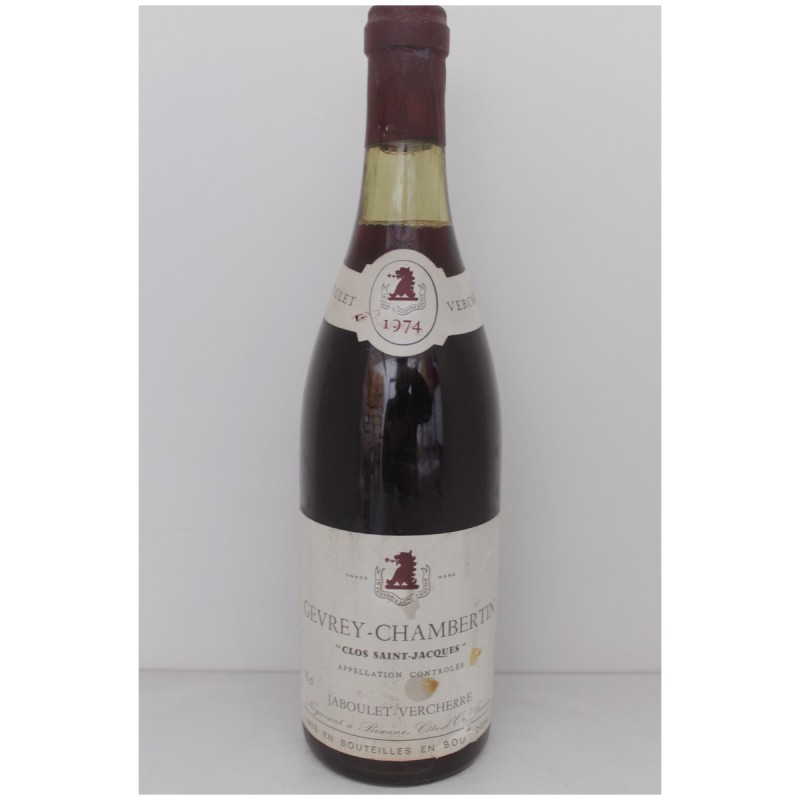 Gevrey Chambertin 1974 Clos St Jacques - Jaboulet Vercherre Gevrey Chambertin 1974 Clos St Jacques - Jaboulet Vercherre