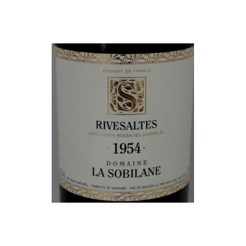 Rivesaltes 1954 - Domaine La Sobilane Rivesaltes 1954 - Domaine La Sobilane