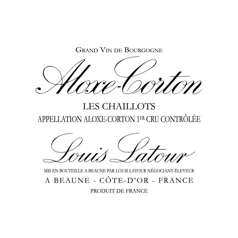 Aloxe Corton 1er Cru 2011 Les Chaillots - Domaine Louis Latour Aloxe Corton 1er Cru 2011 Les Chaillots - Domaine Louis Latour