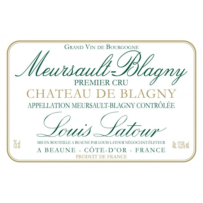 Meursault 1er cru 2011 Chateau de Blagny en Magnum - Louis Latour Meursault 1er cru 2011 Chateau de Blagny en Magnum - Louis Latour