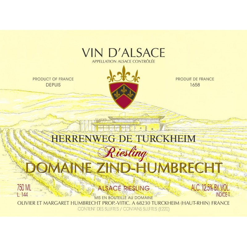 Riesling Herrenweg de Turckheim 2014 - Zind-Humbrecht Riesling Herrenweg de Turckheim 2014 - Zind-Humbrecht