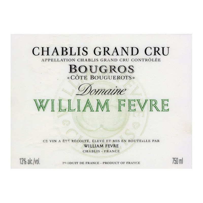 Chablis Grand Cru Bougros 2011 "Cote Bougerots" - William Fevre Chablis Grand Cru Bougros 2011 "Cote Bougerots" - William Fevre