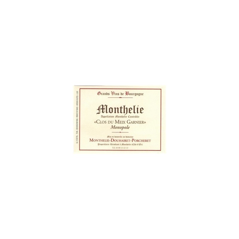 Monthelie "Clos du Meix Garnier" 1993 Monthelie "Clos du Meix Garnier" 1993
