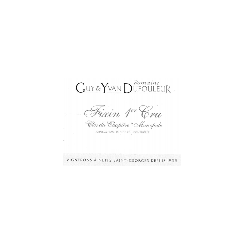 Fixin 1er cru 2004 - Clos du Chapitre Fixin 1er cru 2004 - Clos du Chapitre