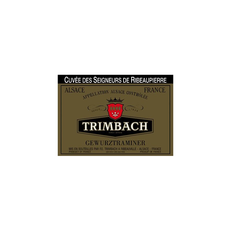Gewurztraminer Cuvee des Seigneurs Ribeaupierre 2011 - Domaine Trimbach Gewurztraminer Cuvee des Seigneurs Ribeaupierre 2011 - Domaine Trimbach