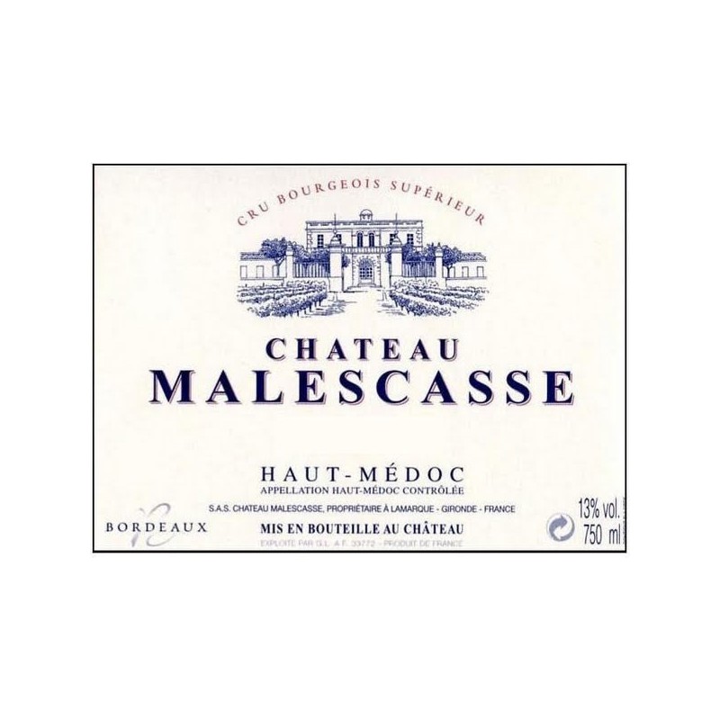 Château Malescasse 1996 Château Malescasse 1996