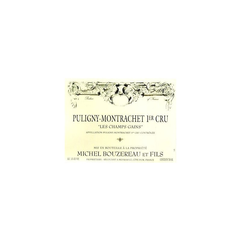 Puligny-Montrachet 1er Cru 2015 "Les Champs Gains" - Michel Bouzereau Puligny-Montrachet 1er Cru 2015 "Les Champs Gains" - Michel Bouzereau