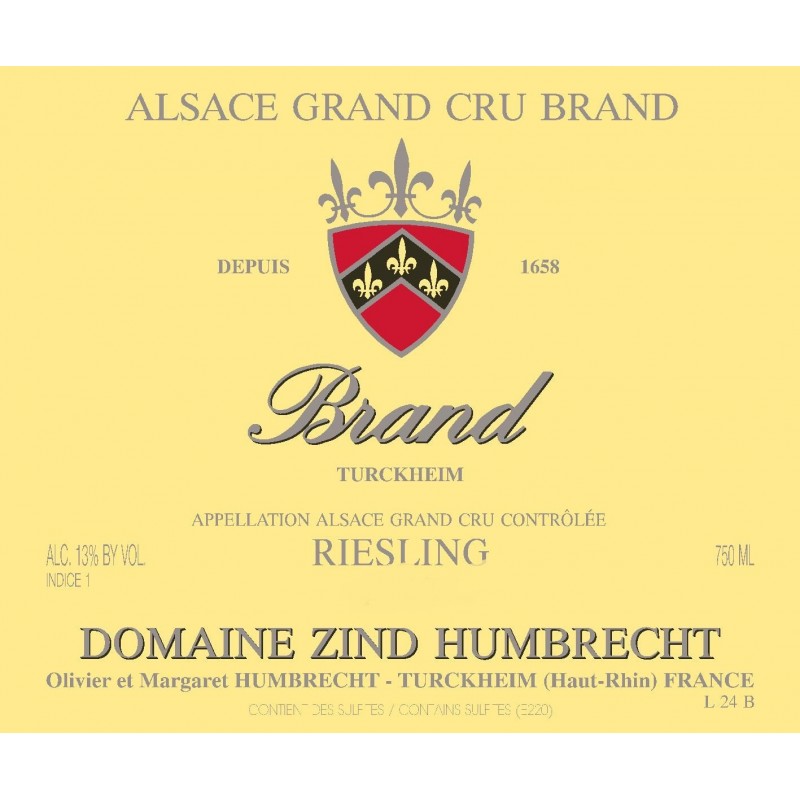 Riesling Brand Grand Cru 2015 - Zind-Humbrecht Riesling Brand Grand Cru 2015 - Zind-Humbrecht