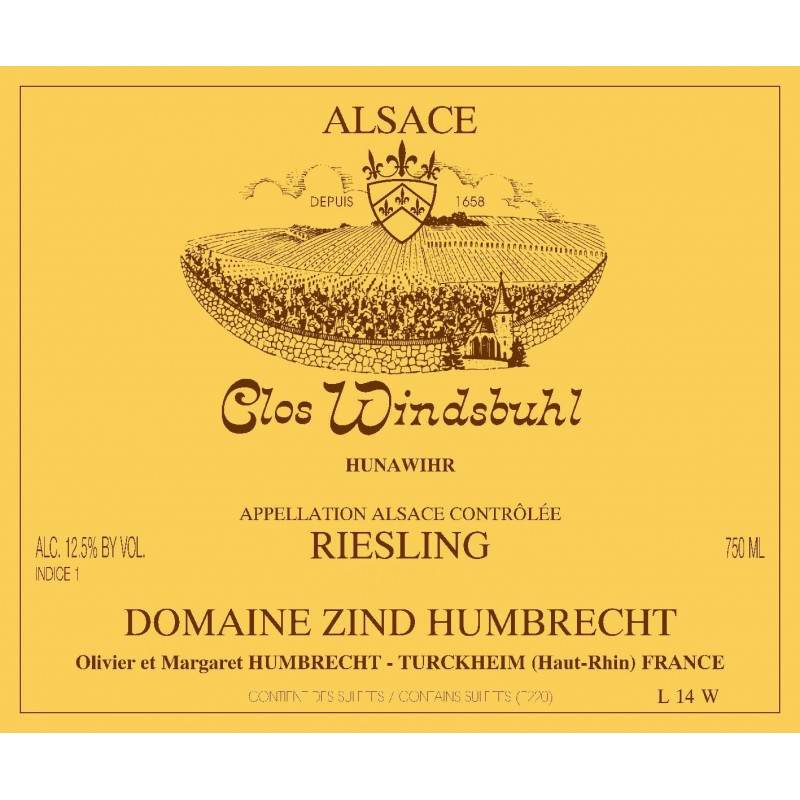 Riesling - Clos Windsbuhl 2015 - Zind-Humbrecht Riesling - Clos Windsbuhl 2015 - Zind-Humbrecht