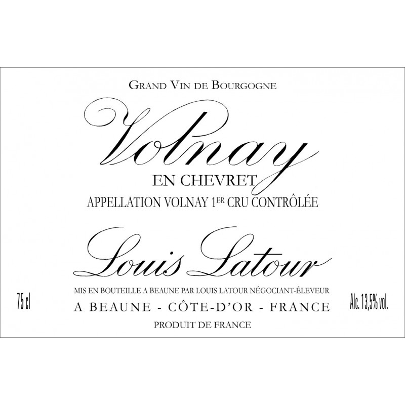 Volnay 1er Cru 2015 - En Chevret - Maison Louis Latour Volnay 1er Cru 2015 - En Chevret - Maison Louis Latour