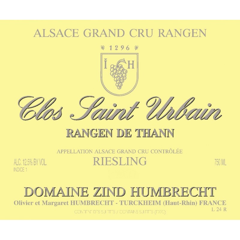 Riesling Rangen de Thann 2015 Clos St Urbain - Zind-Humbrecht Riesling Rangen de Thann 2015 Clos St Urbain - Zind-Humbrecht