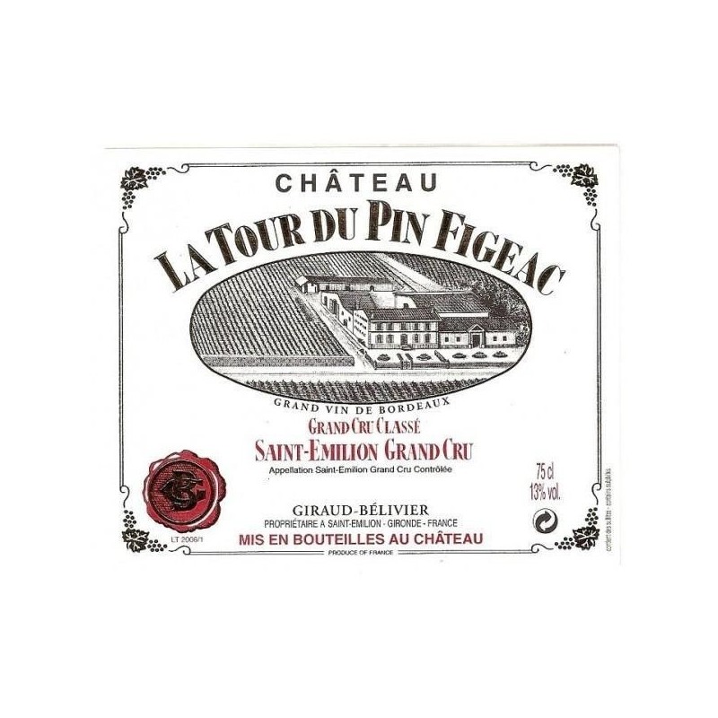 chateau La tour du pin Figeac 1969 chateau La tour du pin Figeac 1969