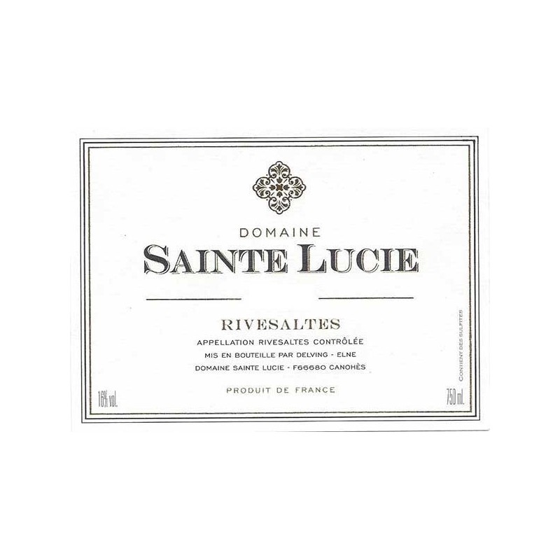 Rivesaltes 1971 - Domaine Sainte Lucie Rivesaltes 1971 - Domaine Sainte Lucie
