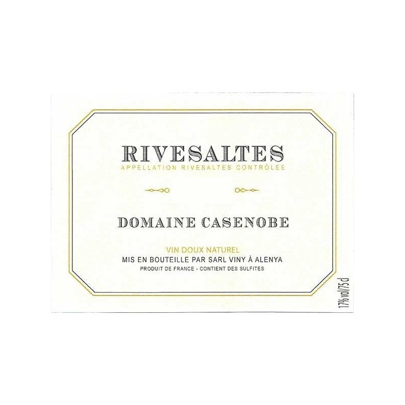 Rivesaltes 1977 - Domaine Casenobe Rivesaltes 1977 - Domaine Casenobe