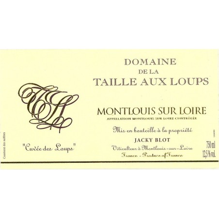 Cuvée des Loups 1997 Montlouis - Domaine de la taille aux loups - Jacky Blot