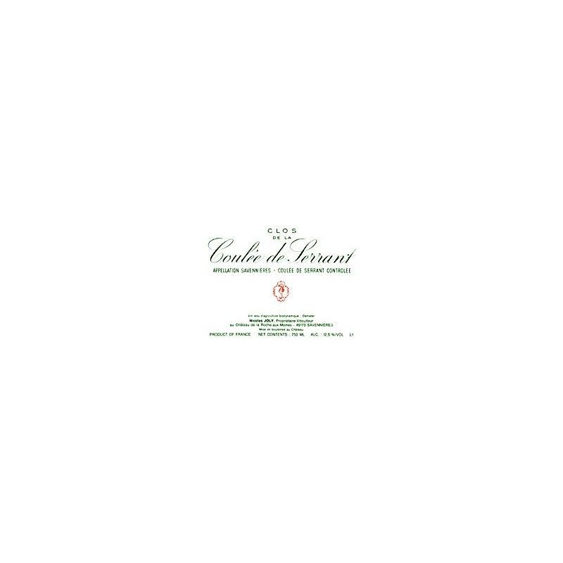 Clos de la Coulée de Serrant 1996 - Nicolas Joly Clos de la Coulée de Serrant 1996 - Nicolas Joly