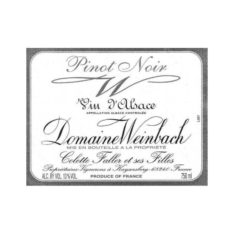 Pinot Noir 2016 - Domaine Weinbach Pinot Noir 2016 - Domaine Weinbach