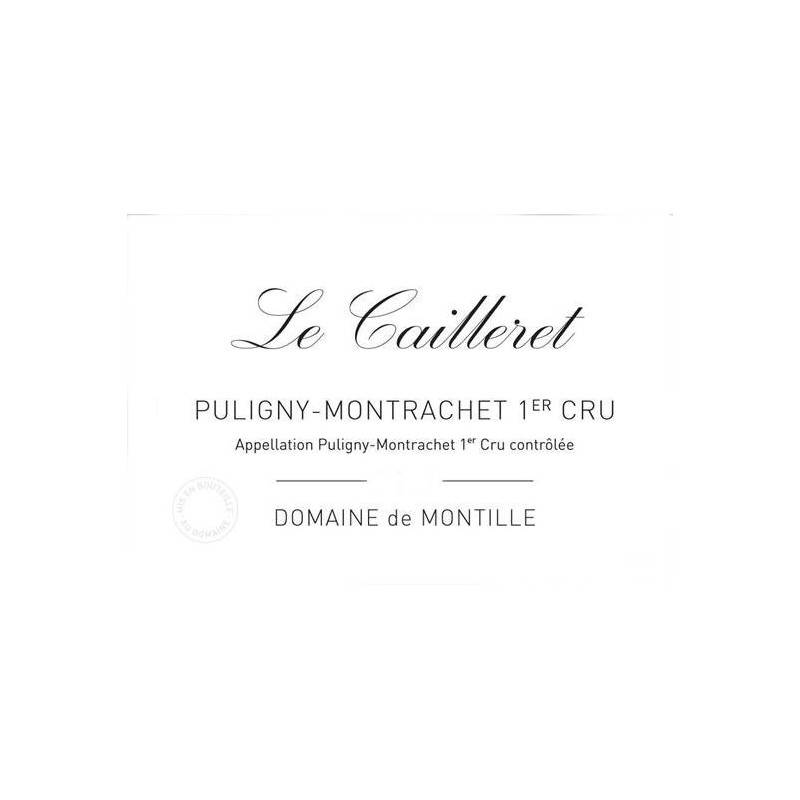 Puligny Montrachet 1er cru 2015 Le Cailleret - Domaine de Montille Puligny Montrachet 1er cru 2015 Le Cailleret - Domaine de Montille