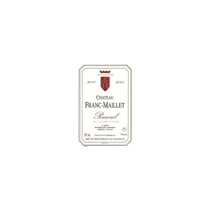 Château Franc Maillet 2000 Château Franc Maillet 2000