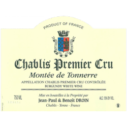 Chablis 1er Cru 2017 Montée de Tonnerre - Jean-Paul et Benoit Droin
