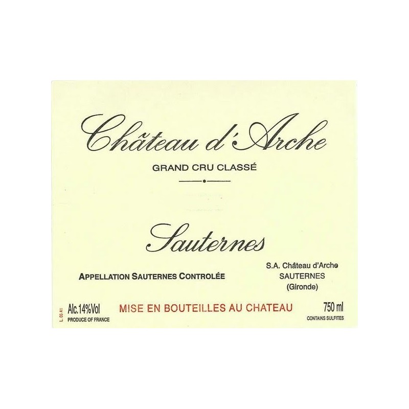 Château d'Arche 1981 Château d'Arche 1981
