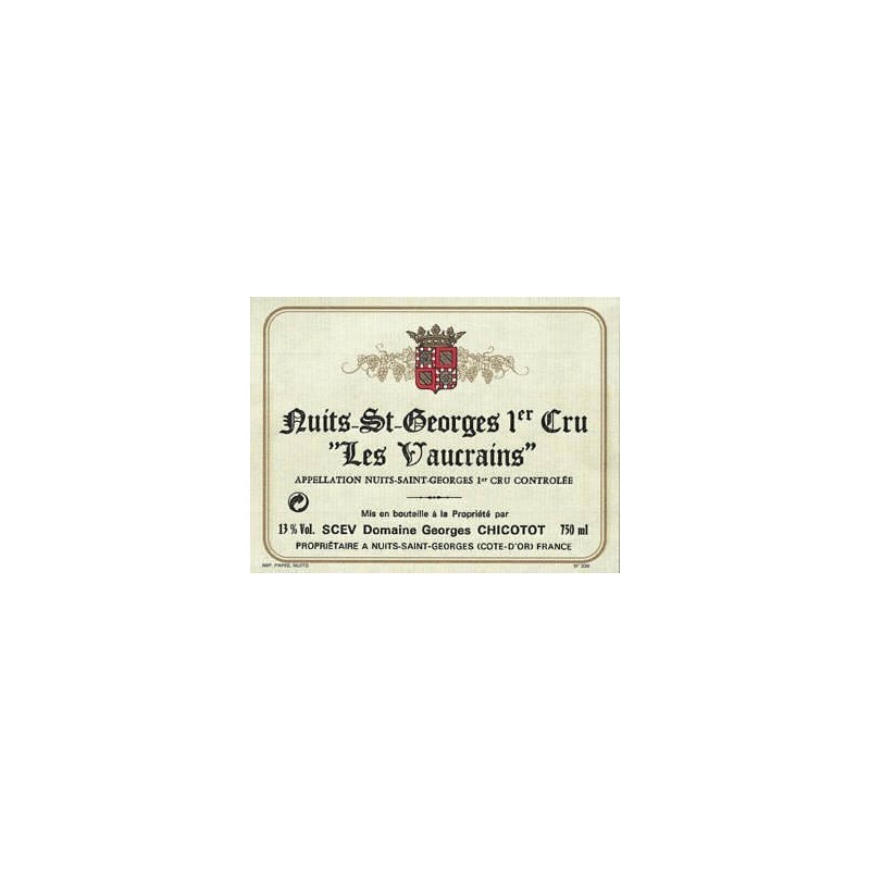 Nuits st Georges 1er cru 1998 - Les Vaucrains Nuits st Georges 1er cru 1998 - Les Vaucrains