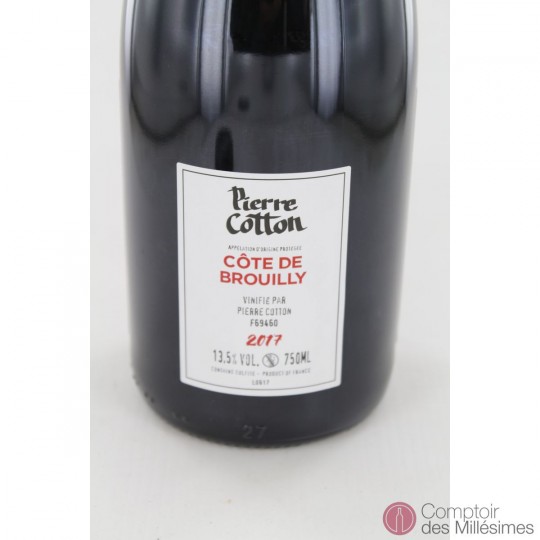 Côte de Brouilly 2017 - Pierre Cotton Côte de Brouilly 2017 - Pierre Cotton