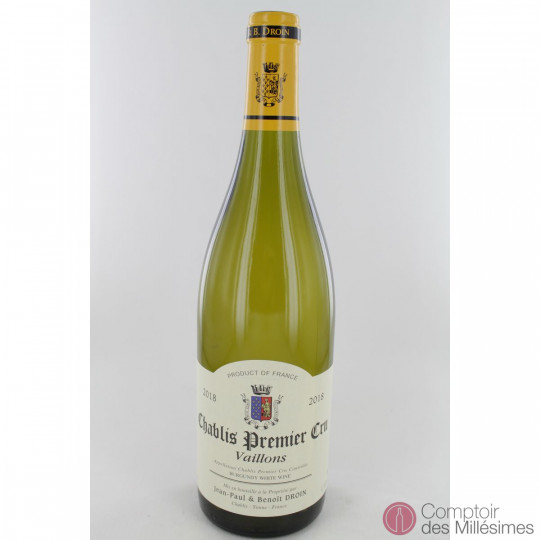 Chablis 1er Cru 2018 Vaillons - Jean-Paul et Benoit Droin Chablis 1er Cru 2018 Vaillons - Jean-Paul et Benoit Droin