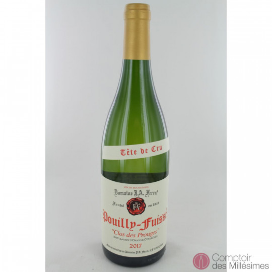 Pouilly Fuissé 2017 Clos des Prouges - Tête de Cru - Domaine Ferret Pouilly Fuissé 2017 Clos des Prouges - Tête de Cru - Domaine Ferret