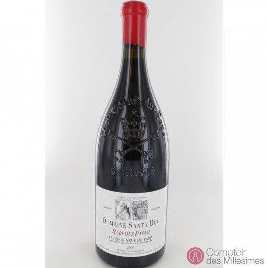 Châteauneuf du pape 2016 Habemus Papam en Magnum - Domaine Santa Duc Châteauneuf du pape 2016 Habemus Papam en Magnum - Domaine Santa Duc