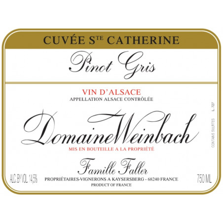 Pinot Gris Cuvée Ste Catherine - Domaine Weinbach