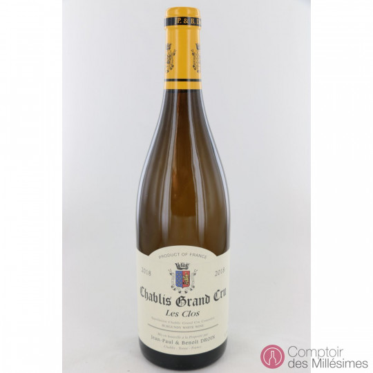 Chablis Grand Cru 2018 Les Clos - Jean-Paul and Benoit Droin Chablis Grand Cru 2018 Les Clos - Jean-Paul and Benoit Droin