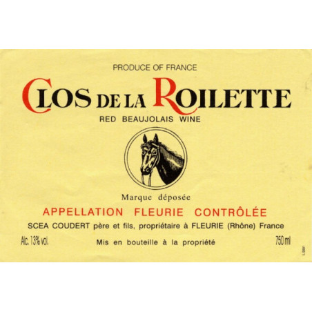 Fleurie Clos de la Roilette - Alain Coudert Fleurie Clos de la Roilette - Alain Coudert